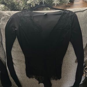Black lace bodysuit